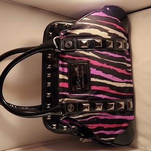 "Betsey Johnson" Multi-Color Striped Handbag, Large